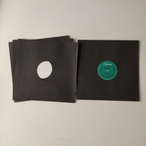 Stóráil Lipéadach LP Páipéar Dubh 33RPM Cosantóirí Sleeves Istigh